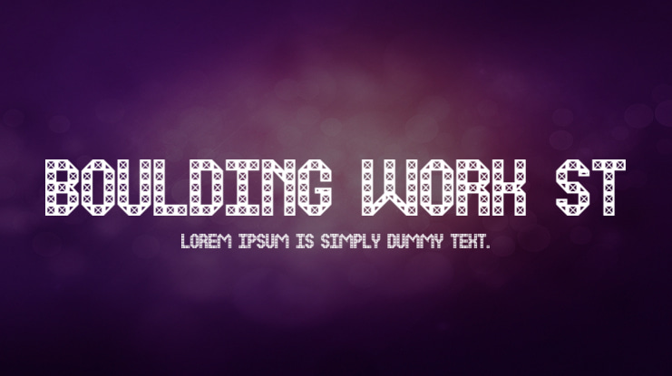 Boulding Work St Font