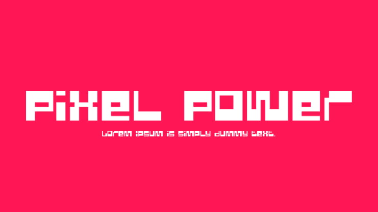 Pixel Power Font