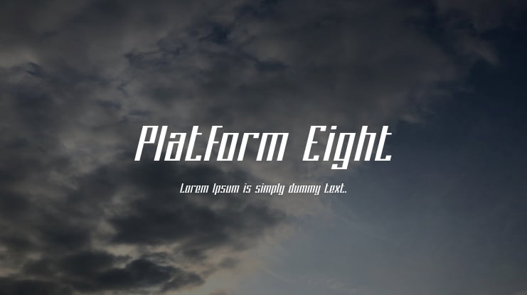 Platform Eight Font Family
