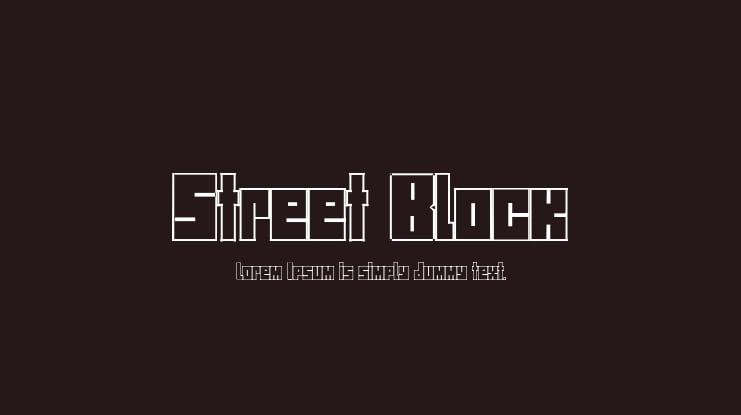 Street Block Font
