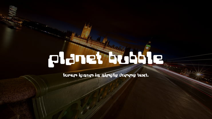 Planet Bubble Font