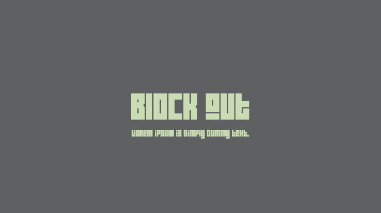 Block Out Font