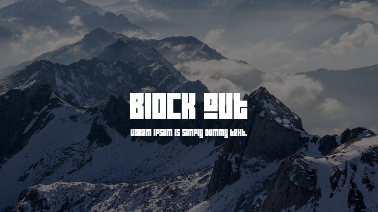 Block Out Font