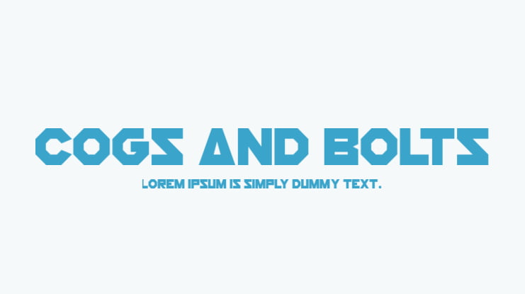 Cogs And Bolts Font