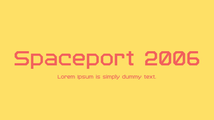 Spaceport 2006 Font