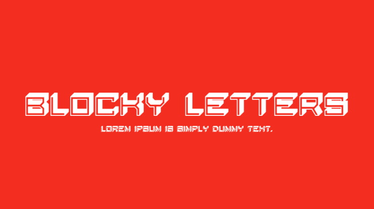 Blocky Letters Font Family
