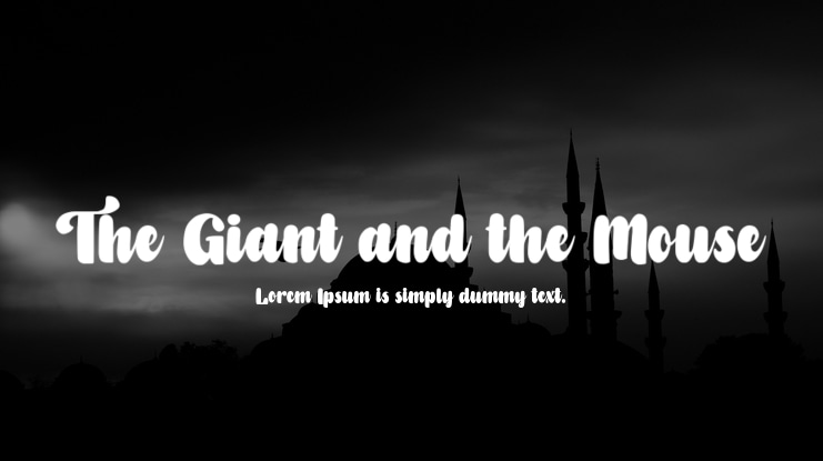 The Giant and the Mouse Font
