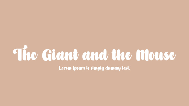 The Giant and the Mouse Font