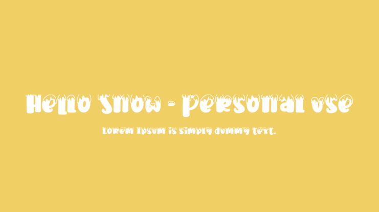 Hello Snow - Personal use Font