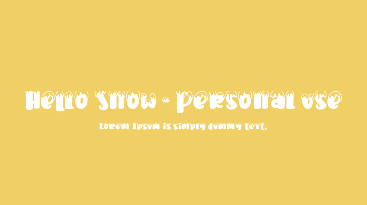Hello Snow - Personal use Font