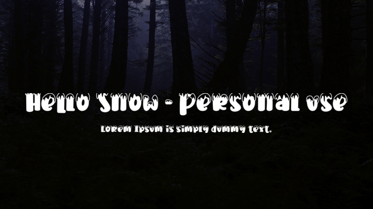 Hello Snow - Personal use Font