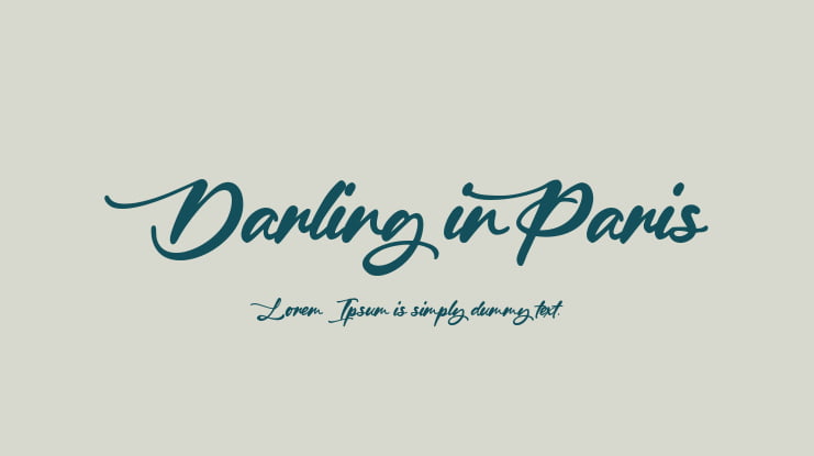 Darling in Paris Font