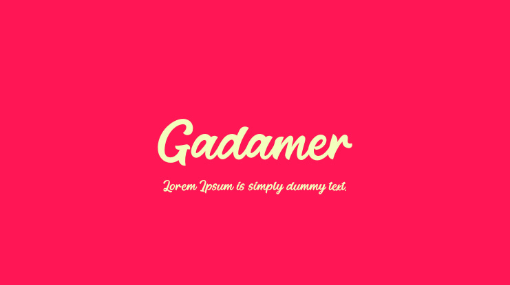 Gadamer Font