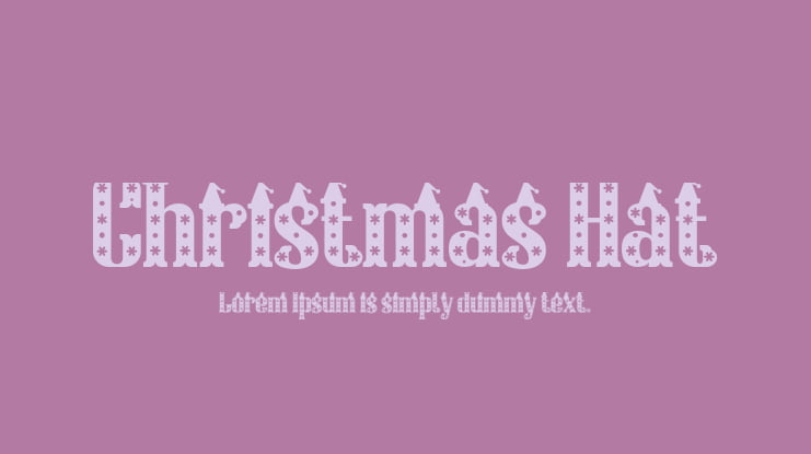 Christmas Hat Font