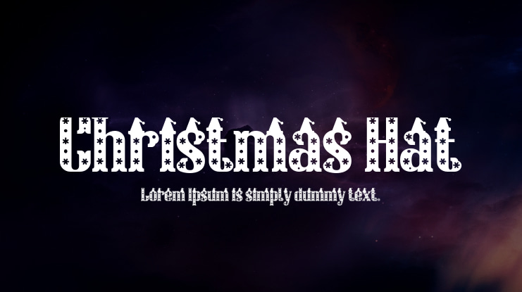 Christmas Hat Font