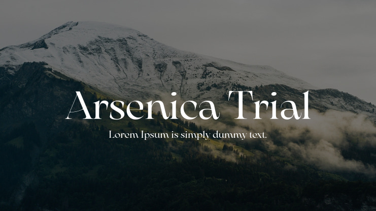 Arsenica Trial Font Family