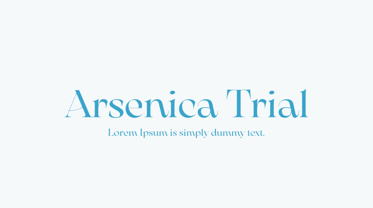 Arsenica Trial Font Family