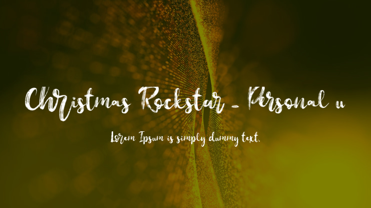 Christmas Rockstar - Personal u Font
