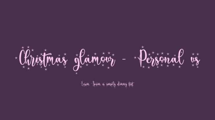 Christmas glamour - Personal us Font