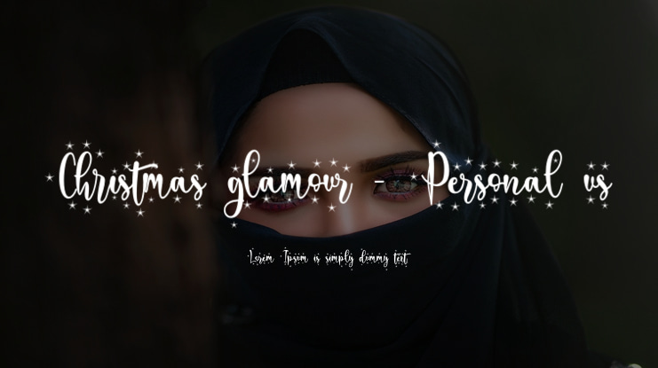 Christmas glamour - Personal us Font