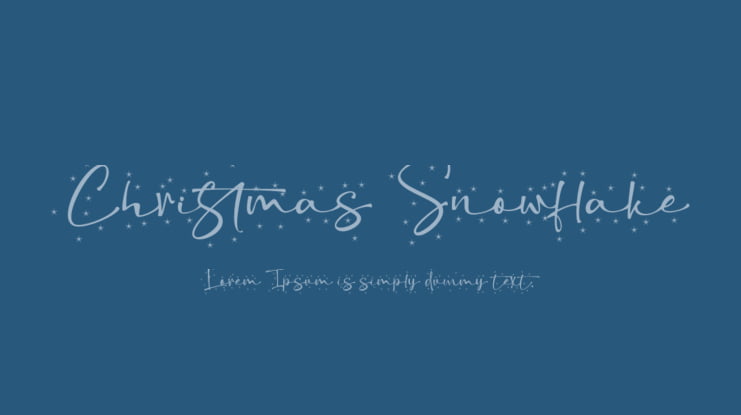 Christmas Snowflake Font Family