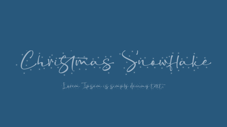 Christmas Snowflake Font Family