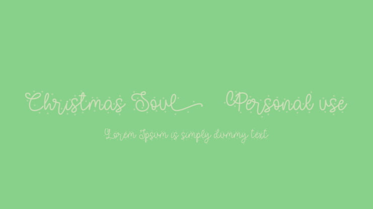 Christmas Soul - Personal use Font
