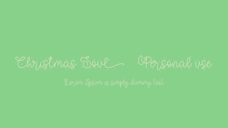 Christmas Soul - Personal use Font