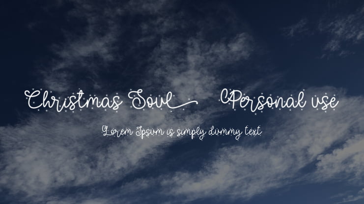 Christmas Soul - Personal use Font