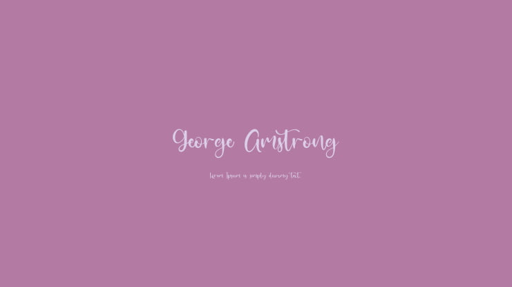 George Amstrong Font