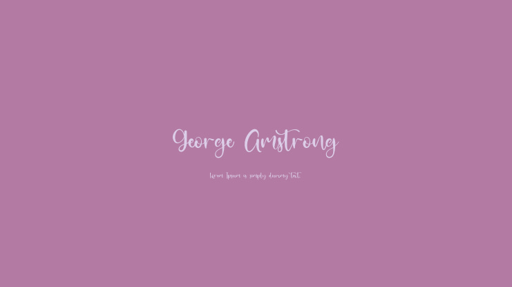 George Amstrong Font