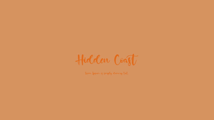 Hidden Coast Font