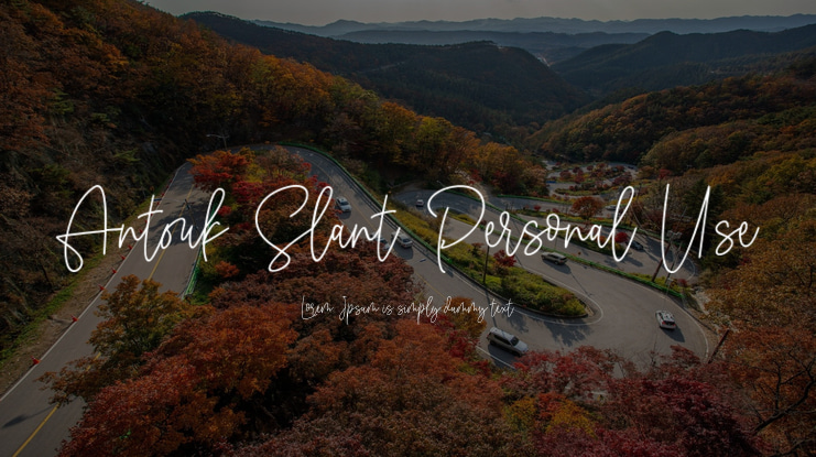 Antouk Slant Personal Use Font Family