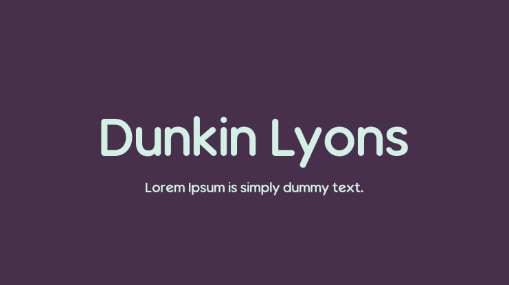 Dunkin Lyons Font Family