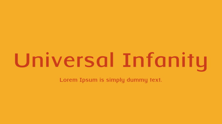 Universal Infanity Font