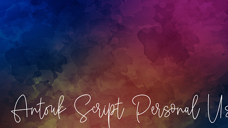 Antouk Script Personal Use Font Family