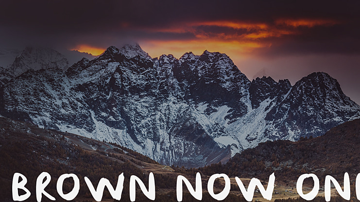 BROWN NOW ONE Font Family