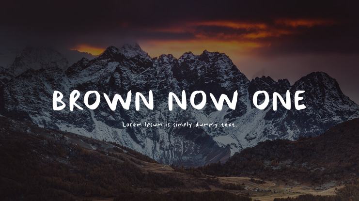 BROWN NOW ONE Font Family