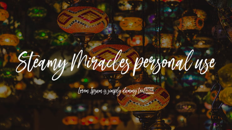 Steamy Miracles personal use Font