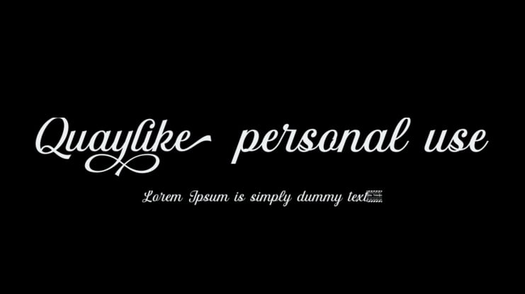 Quaylike personal use Font