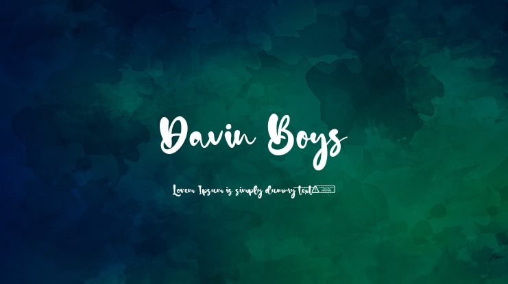 Davin Boys Font