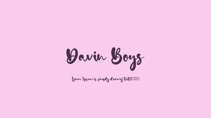 Davin Boys Font