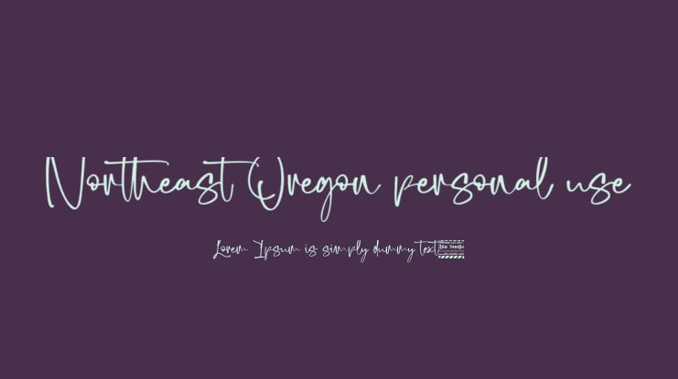 Northeast Oregon personal use Font
