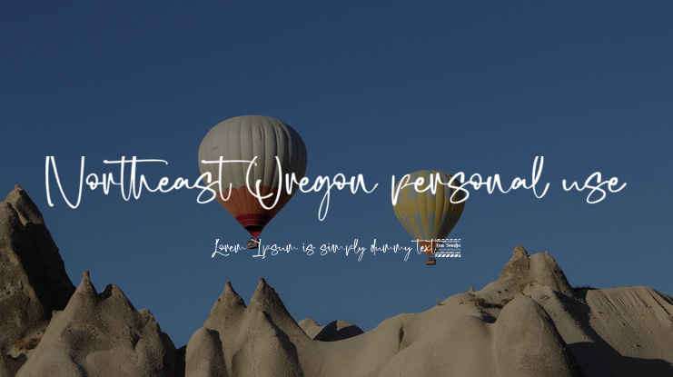 Northeast Oregon personal use Font