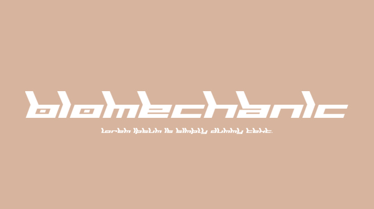 Biomechanic Font