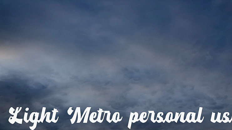Metro personal use Font