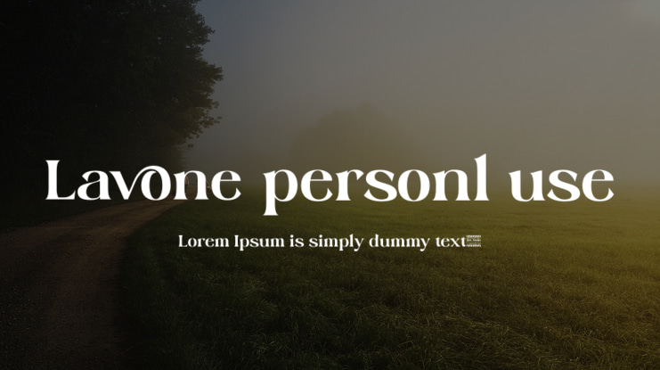 Lavone personl use Font