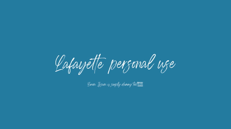 Lafayette personal use Font