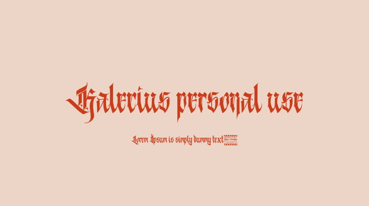 Kalecius personal use Font