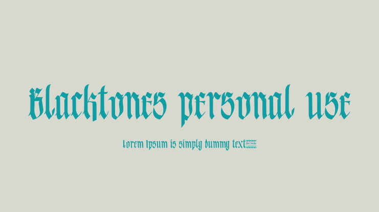 Blacktones personal use Font